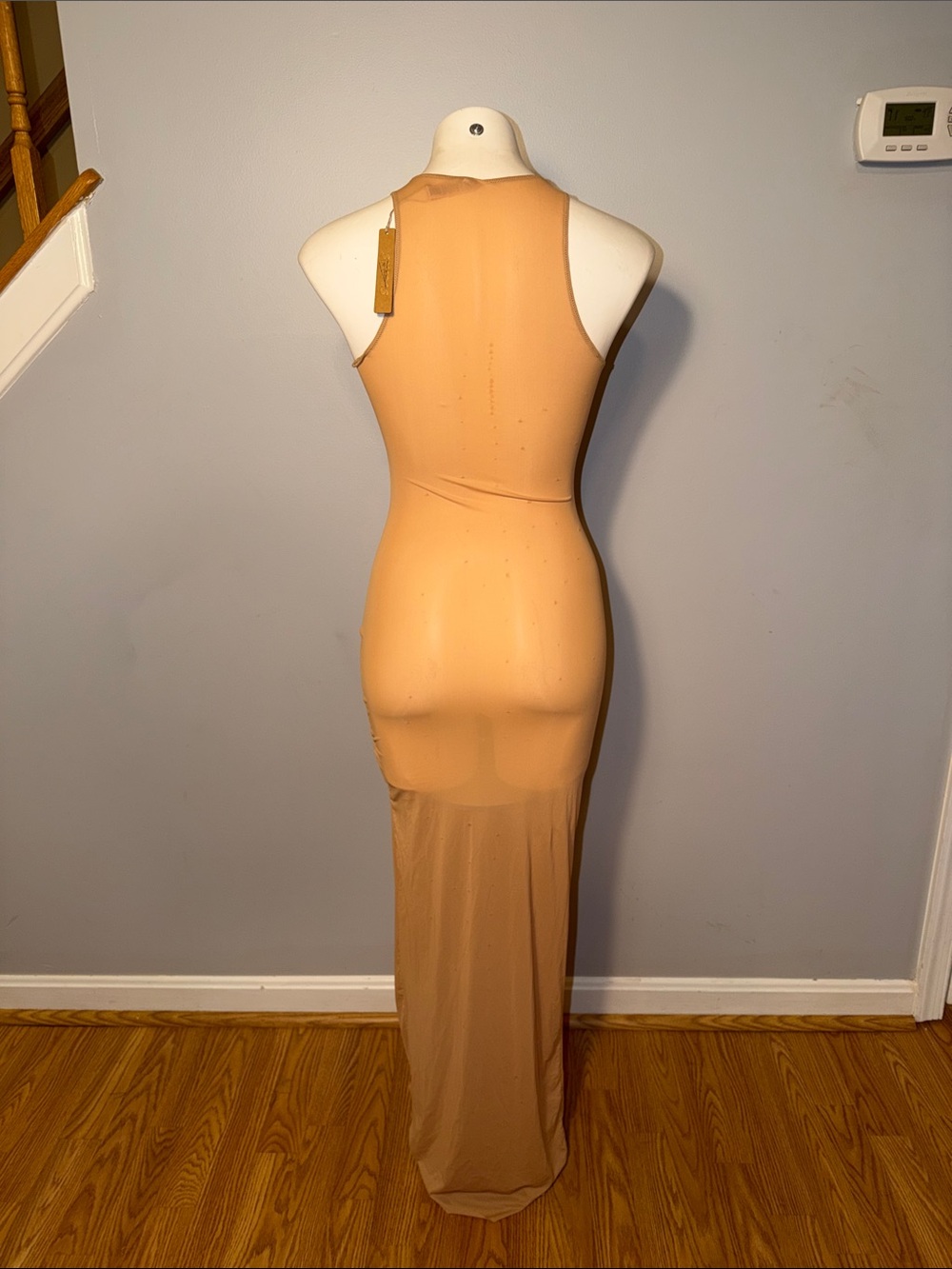 Skims Ladies Mesh Cover Ups Long Dress. NWT. Color Ochre with embellishments. - Picture 6 of 13
